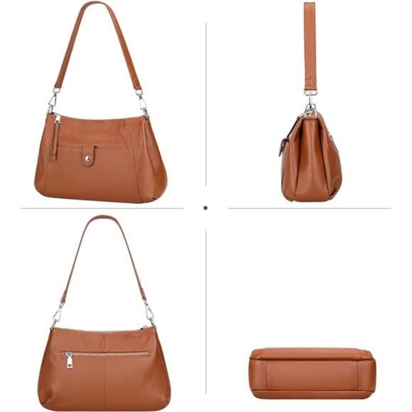 Genuine Leather Small Hobo Crossbody Bags for Women Shoulder Purses and Handbags